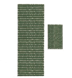 Habitat Dot Stripe Green Runner & Mat Set - 150x57cm - thumbnail 2