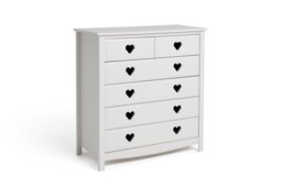 Argos Home Kids Mia 6 Drawer Chest - White - thumbnail 1