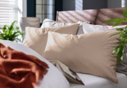Habitat Cotton Rich 180 TC Standard Pillowcase Pair -Taupe
