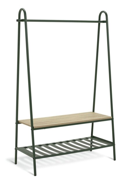 Habitat Turner Clothes Rail with Shoe Rack - Green - image 1