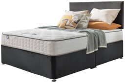 Silentnight Comfort Small Double Divan Bed - Charcoal - thumbnail 1