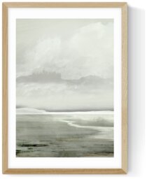 East End Prints Lakes Oak Frame Art Print - A3