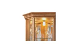 Argos Home Glass Corner Display Cabinet - Light Natural - thumbnail 2