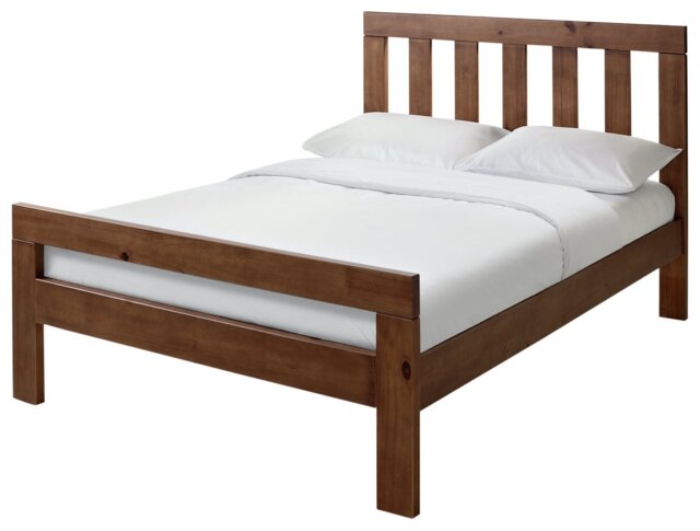 Argos Home Chile Double Wooden Bed Frame - Dark Wood - image 1