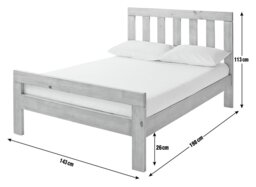 Argos Home Chile Double Wooden Bed Frame - Dark Wood - thumbnail 2