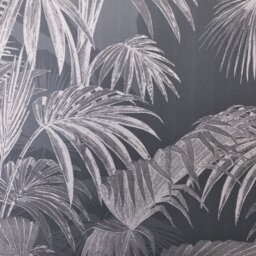 Argos Home Botanical Palm Blackout Grey Roller Blind - 120cm - thumbnail 2