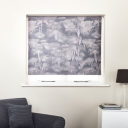 Argos Home Botanical Palm Blackout Grey Roller Blind - 120cm - thumbnail 1