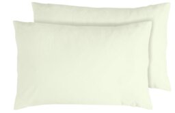 Habitat Egyptian Cotton Standard Pillowcase Pair - Cream - thumbnail 1