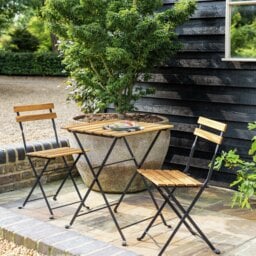 Habitat Eve 2 Seater Folding Wooden Garden Bistro Set - thumbnail 1