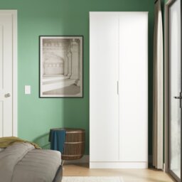 Livara Ready Assembled Orillia 2 Door Wardrobe - White - thumbnail 1