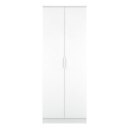 Livara Ready Assembled Orillia 2 Door Wardrobe - White - thumbnail 2