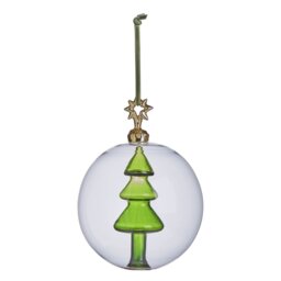 Argos Home Single 3D Glass Christmas Tree Bauble - thumbnail 2