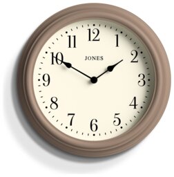 Jones Venetian Analogue Matte Wall Clock - Mole Grey - thumbnail 1
