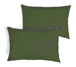 Habitat Cotton Brushed Standard Pillowcase Pair - Green - thumbnail 2