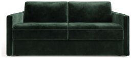 Jay-Be Slim Velvet 3 Seater Sofa Bed - Dark Green - thumbnail 1