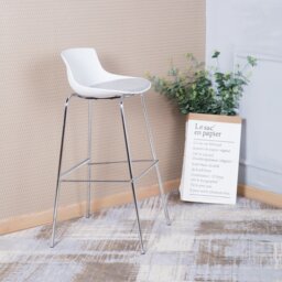 Dorel Helena Metal Bar Stool - White