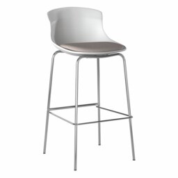 Dorel Helena Metal Bar Stool - White - thumbnail 2