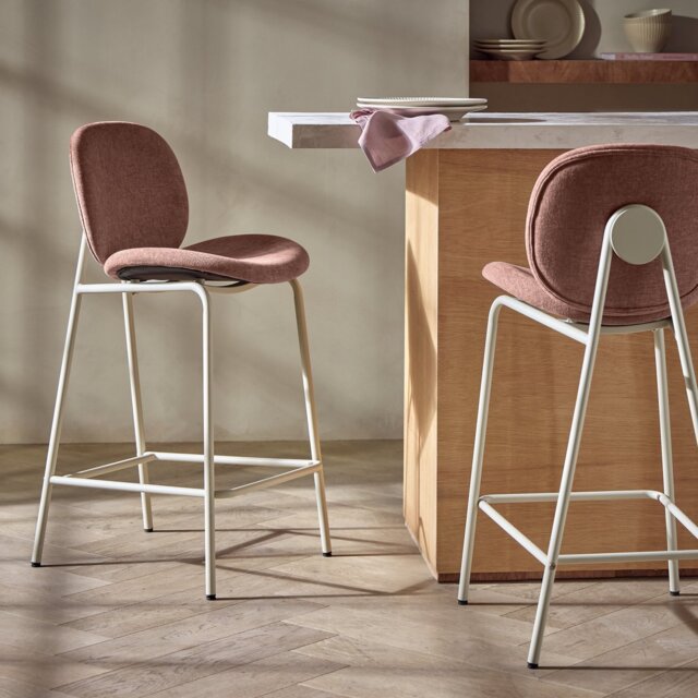 Habitat Oryn Fabric Bar Stool - Pink - image 1