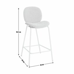 Habitat Oryn Fabric Bar Stool - Pink - thumbnail 2