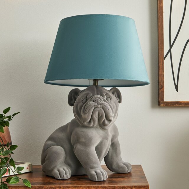 BHS Brent Bulldog Table Lamp - Teal & Grey - image 1