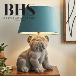 BHS Brent Bulldog Table Lamp - Teal & Grey - thumbnail 2