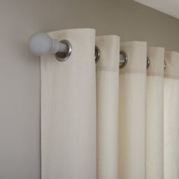 Argos Home Herringbone Fully Lined Eyelet Curtains - Cream - thumbnail 1