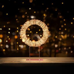 Premier 720 Warm White LEDs Table Top Christmas Wreath - thumbnail 2
