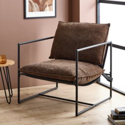 Argos Home Porter Woven Fabric Chair - Brown - thumbnail 1