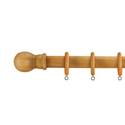 Argos Home Wooden Fixed Curtain Pole - 300cm - thumbnail 1