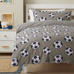 Argos Home Football Grey Kids Bedding Set - Double - thumbnail 1