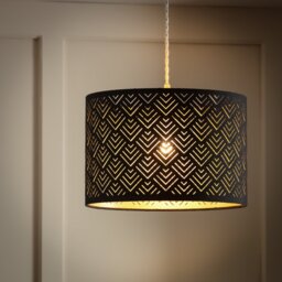 Argos Home Lasercut Black Easy Fit Lampshade - 30cm - thumbnail 2