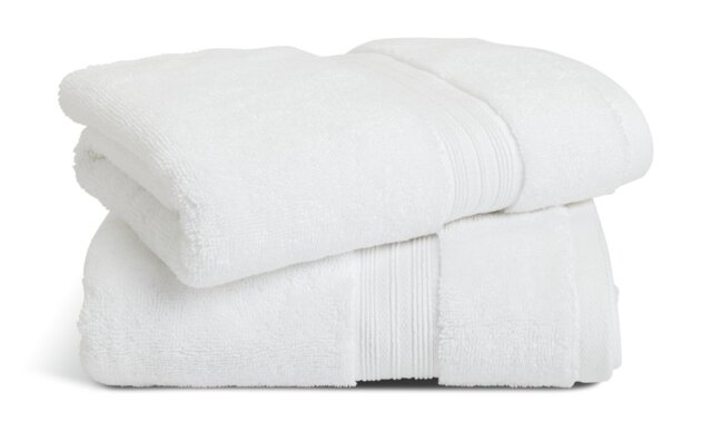 Habitat Egyptian 2 Pack Hand Towel - White - image 1