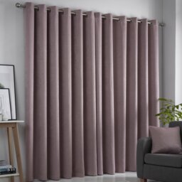 Fusion Strata Dim-out Eyelet Curtains - Blush Pink - 229x229cm - thumbnail 2