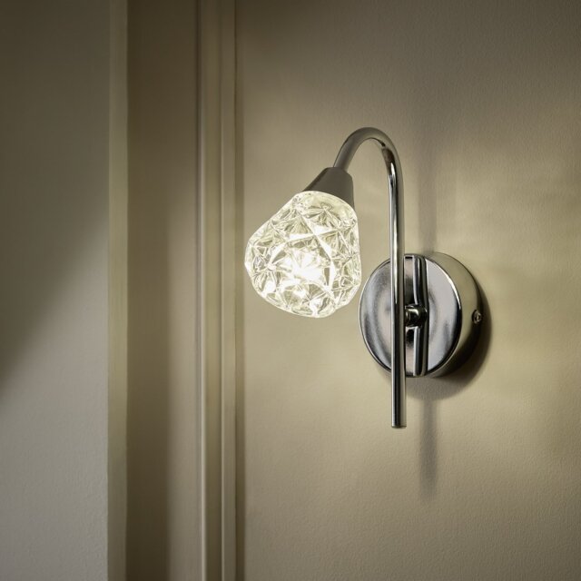 Argos Home Dico Fixed Neck Wall Light - Chrome - image 1