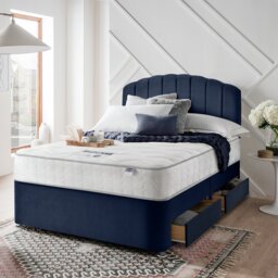 Silentnight Middleton Double 4 Drawer Divan Bed - Blue - thumbnail 2