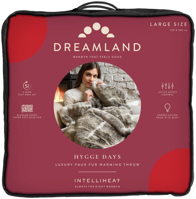 Dreamland Luxury Faux Fur Husky Heated Throw - Large - image 1