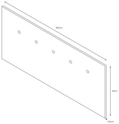 Argos Home Dalham Fabric Kingsize Headboard - Natural - thumbnail 2