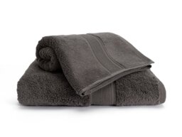 Habitat Cotton Supersoft 2 Pack Hand Towel - Grey - thumbnail 1
