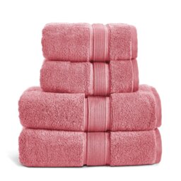 Habitat Supersoft 4 Piece Towel Bale - Rose - thumbnail 1