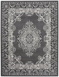 Homemaker Traditional Bukhura Grey Cut Pile Rug - 120x160cm - thumbnail 2
