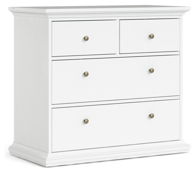 Tvilum Paris 4 Drawer Chest - White - image 1