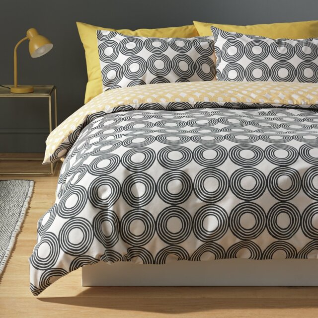 Argos Home Drawn Circles Bedding Set - Double - image 1