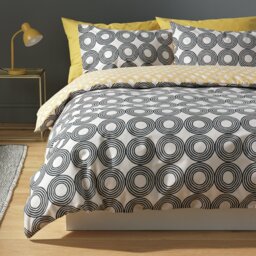 Argos Home Drawn Circles Bedding Set - Double - thumbnail 1