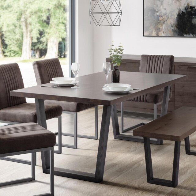 Julian Bowen Brooklyn 6 Seater Dining Table - Dark Oak - image 1