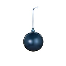 Habitat Pack of 4 Christmas Glass Baubles - Navy - thumbnail 2