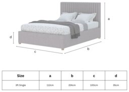 Aspire Grant Single Adjustable Bed with Mattress - Grey - thumbnail 2
