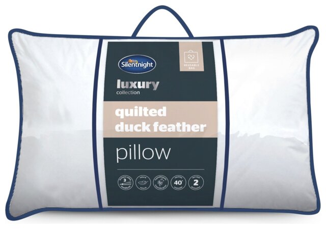 Silentnight Luxury Quilted Duck Feather Medium Pillow - image 1