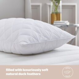 Silentnight Luxury Quilted Duck Feather Medium Pillow - thumbnail 2