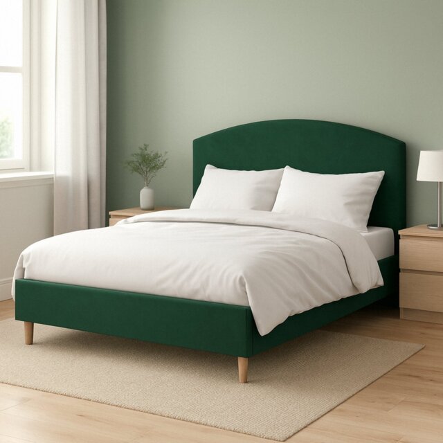 Millbrook Archer Superking Fabric Bed Frame - Green - image 1