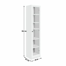 Argos Home Carla 1 Door Display Cabinet - White - thumbnail 2